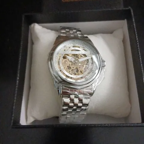 GLOBENFELD SKELETON STAINLESS STEEL WATCH – BOXED