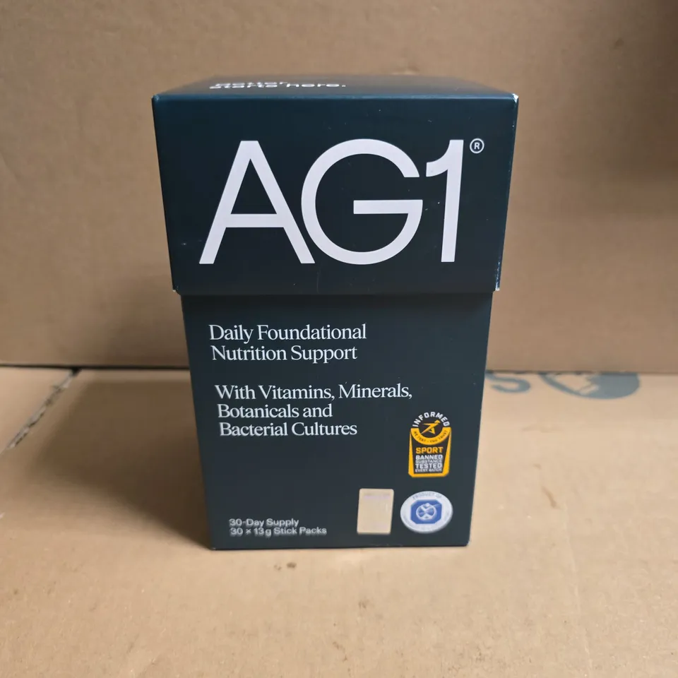 BOXED AG1 DAILY FOUNDATIONAL NUTRITION SUPPORT SUPPORT (30 DAY SUPPLY)