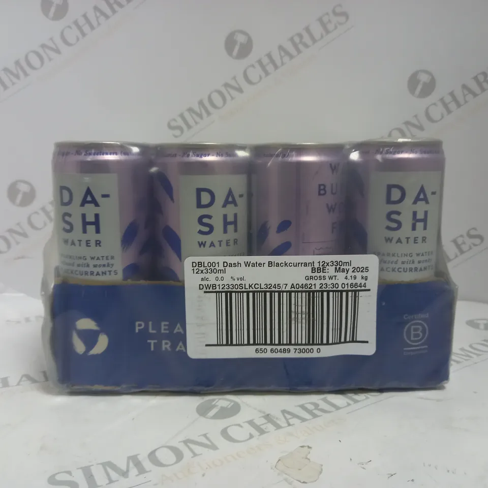 SEALED DASH WATER BLACKCURRANT 12X330ML