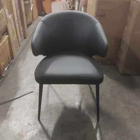DANETTI LANDON BLACK LEATHER DINING CHAIR