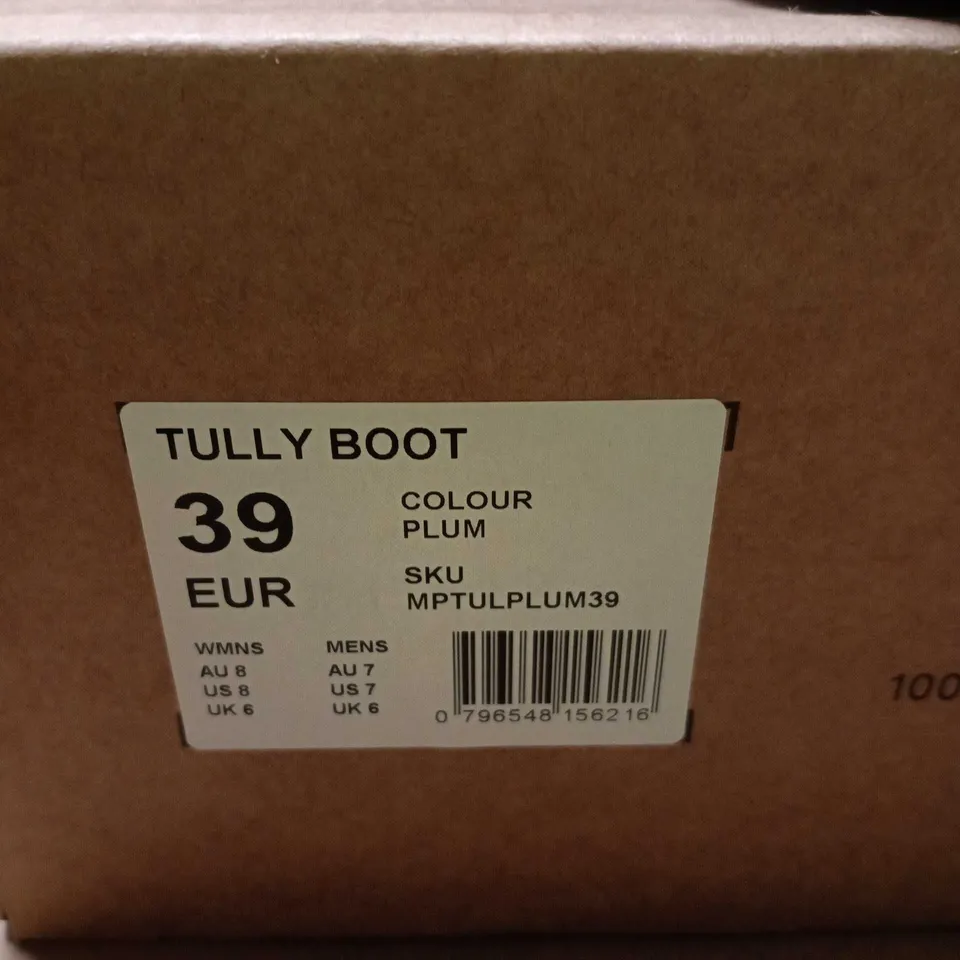 MERRELL TULLY BOOT – PLUM, WOMEN’S UK 6 (EU 39) – BOXED