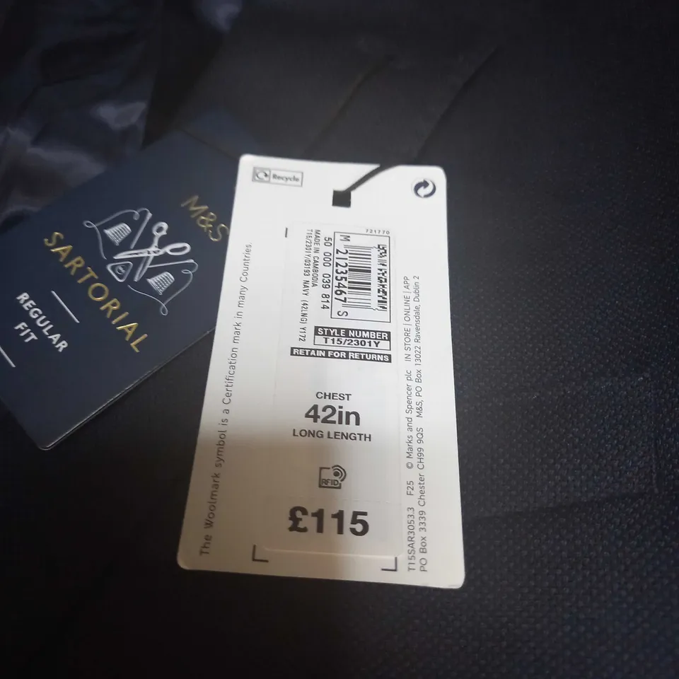 M&S TAILOR FIR BLAZER JACKET SIZE