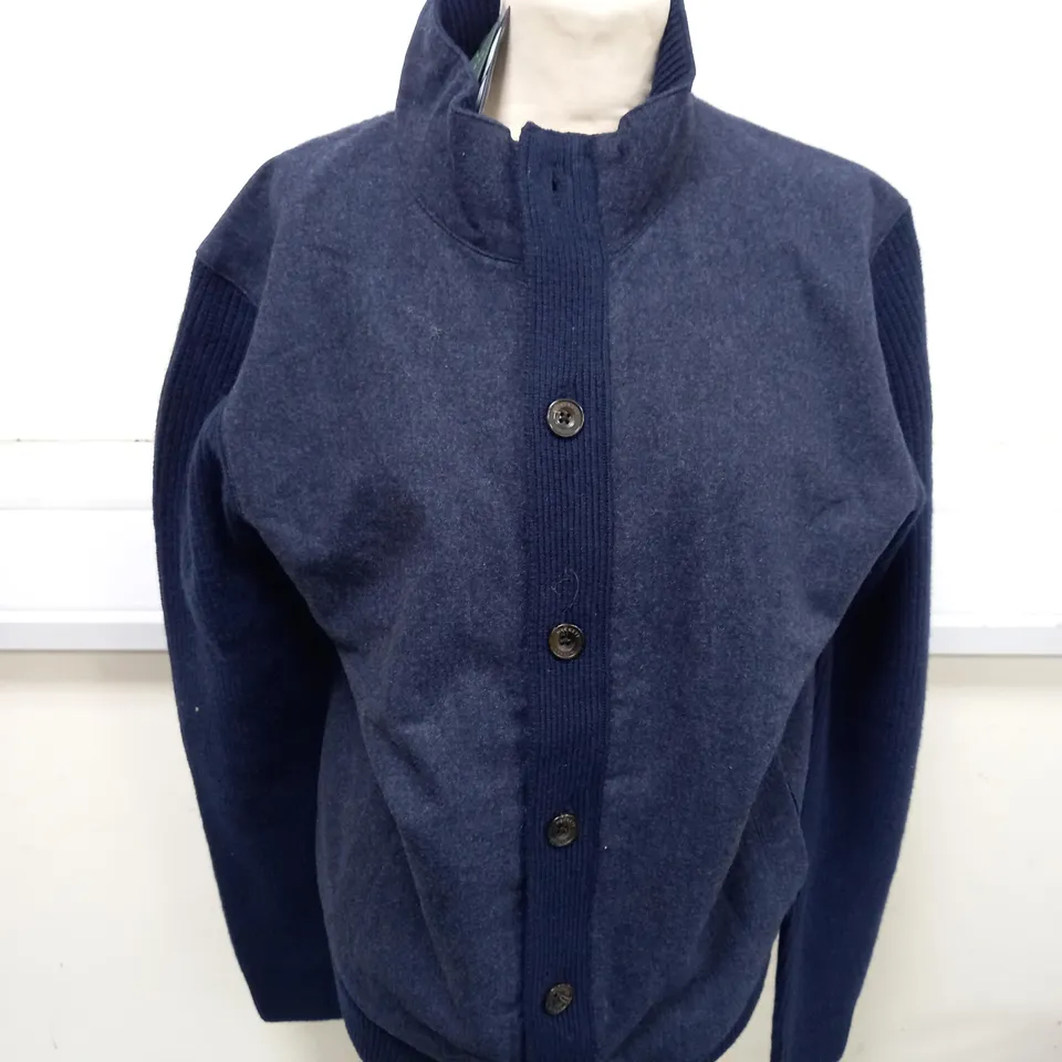 NAVY BLUE HACKETT CARDIGAN SIZE L