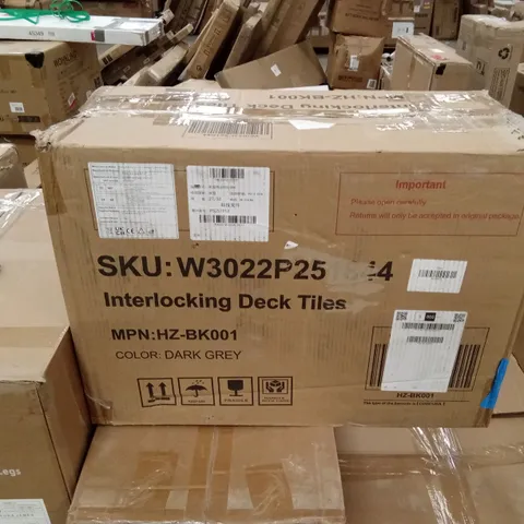 BOXED WENTYGAM INTERLOCKING DECK TILES - DARK GREY