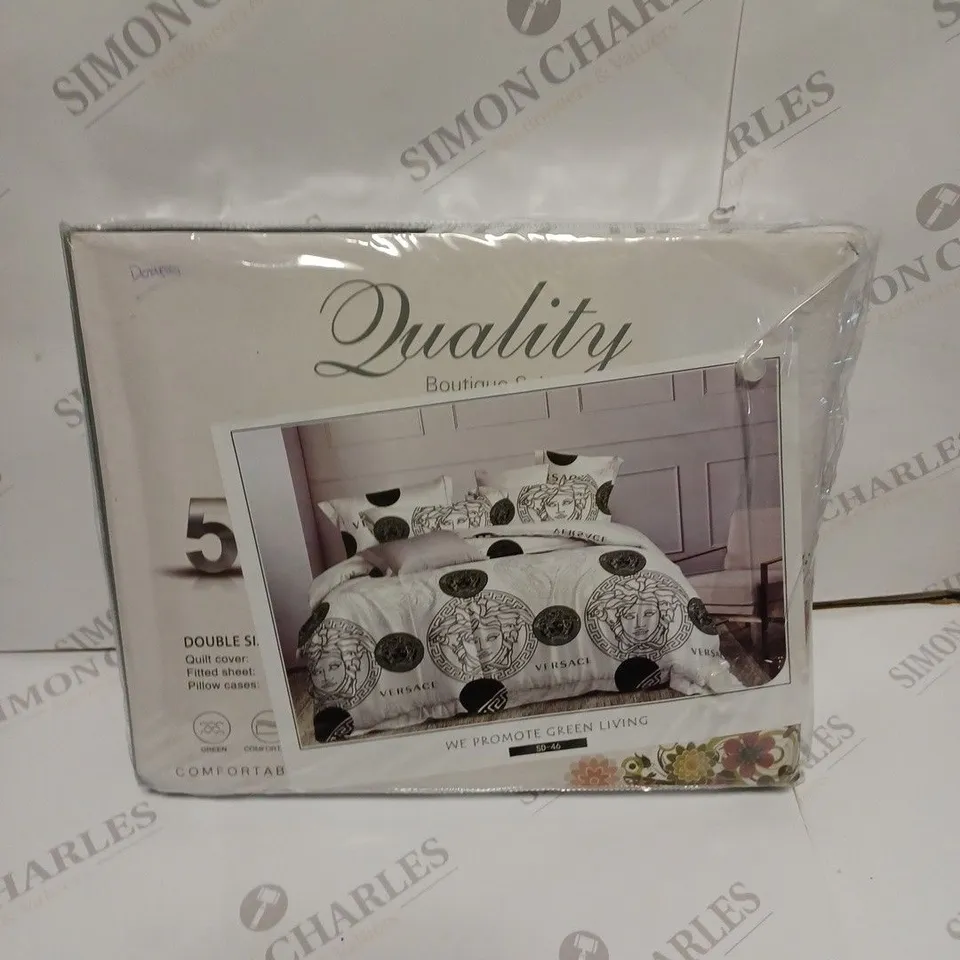 LUALITY BOUTIQUE 5D CLASSIC COLOUR BEDDING SET - DOUBLE 
