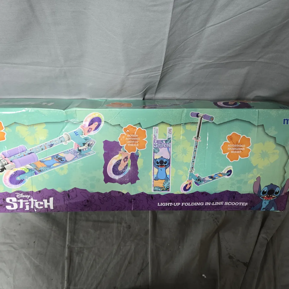 DISNEY STITCH FOLDING INLINE SCOOTER WITH LED WHEELS