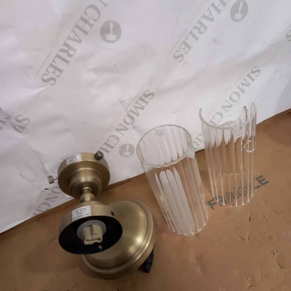 JOHN LEWIS RESTORATION GLASS 2 LIGHT BATHROOM LIGHT 