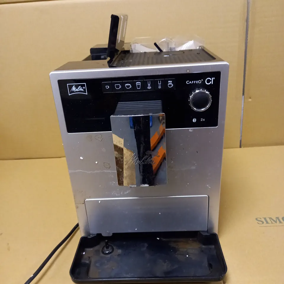 MELITTA E970-101 CAFFEO CI ONE-TOUCH FULLY AUTOMATIC COFFEE MAKER WITH MY COFFEE MEMORY AND MILK SYSTEM - SILVER