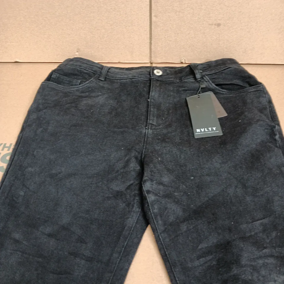 NVLTY BLACK DENIM JEANS, UK 34
