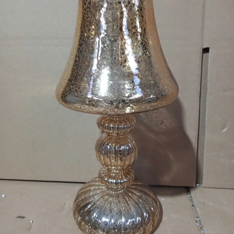 HOME REFLECTIONS PRE-LIT LED MERCURY GLASS LAMP GOLD - DAMAGED
