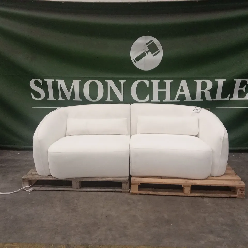 DANETTI ZOEY IVORY BOUCLE 3 SEATER SOFA RRP £1299