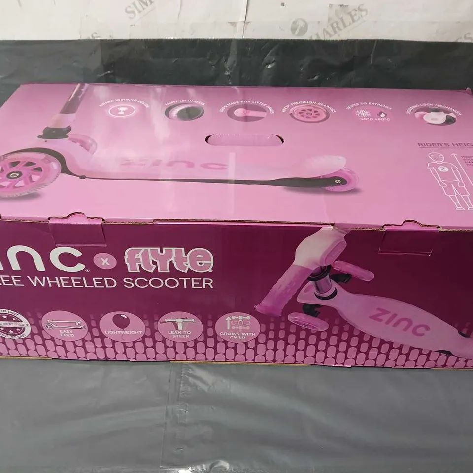 ZINC FLYTE 3 WHEELED SCOOTER PINK