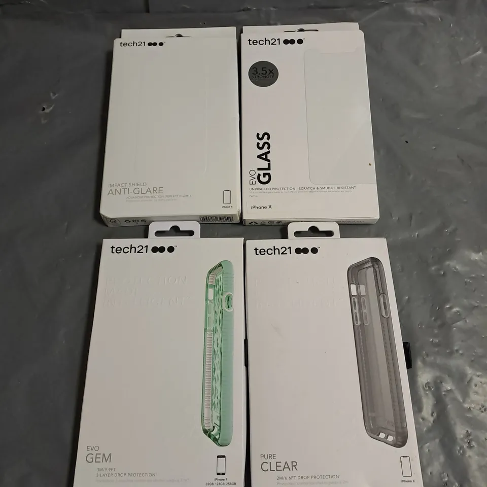 BOX OF APPROXIMATELY 100 ASSORTED TECH21 PHONE CASES AND SCREEN PROTECTORS