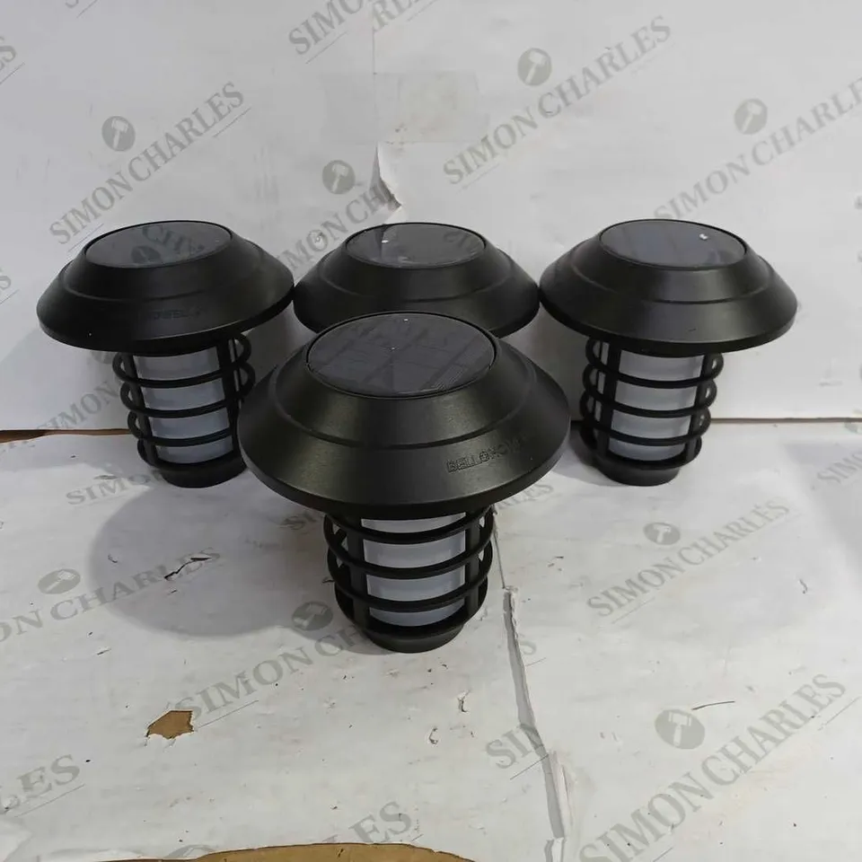 BELL & HOWELL SET OF 4 SOLAR 21 LUMENS DUAL FUNCTION FLAME/ WHITE STAKE LIGHTS