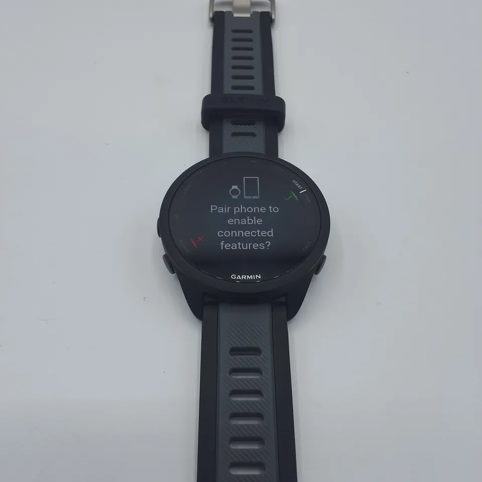 UNBOXED GARMIN FORERUNNER 165 SMART WATCH WITH GREY/BLACK STRAP