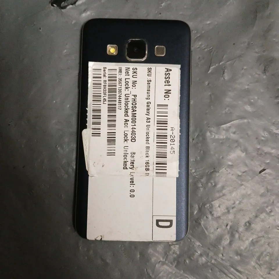 SAMSUNG GALAXY A3 UNLOCKED BLACL 16GB 