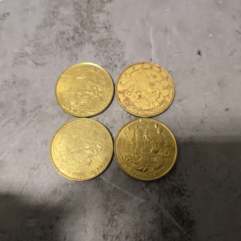 SET OF 4 DISNEY LAND PARIS COINS
