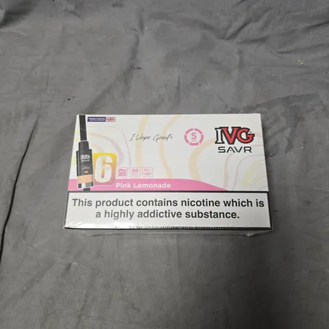 SEALED IVG SAVR VAPE KIT – PINK LEMONADE, 20MG/ML, 2ML+4ML, 5-PACK