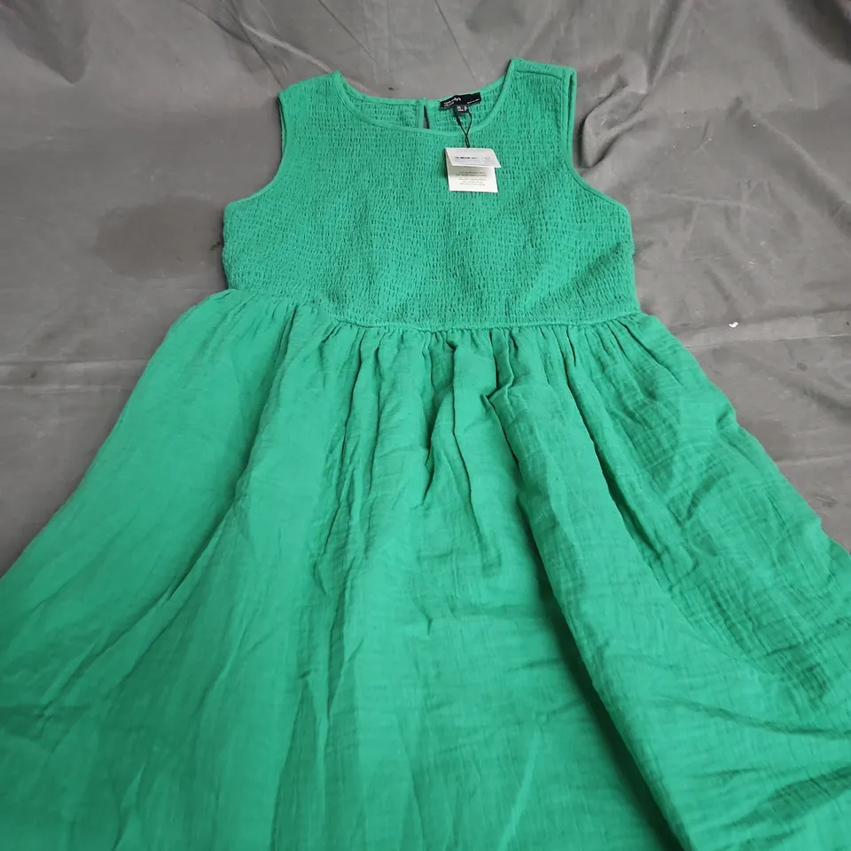 NOBODY'S CHILD GREEN SLEEVELESS CHARLIE MINI DRESS – UK 12 (EU 40, USA 8)