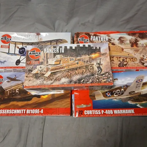 LOT OF 5 ASSORTED MILITARY THEMED AIRFIX KITS