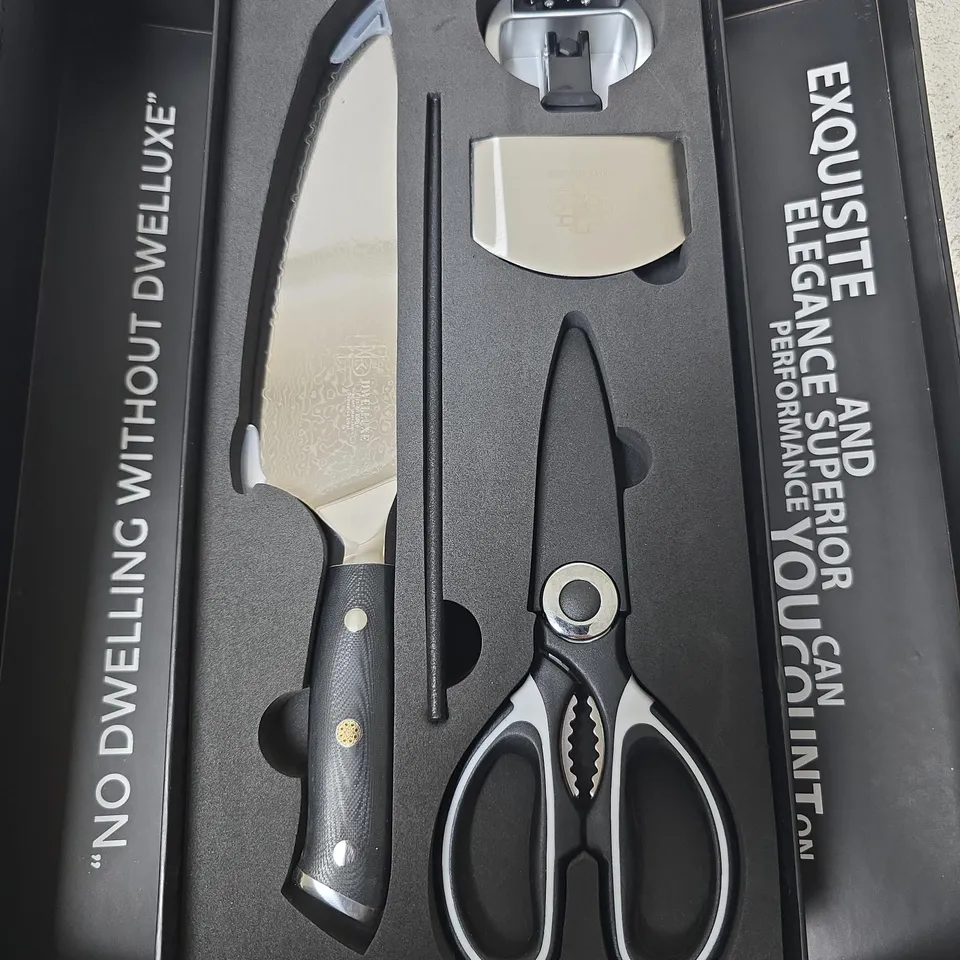 BOXED DWELLUXE ELYSIAN EDGE CHEF KNIFE SET