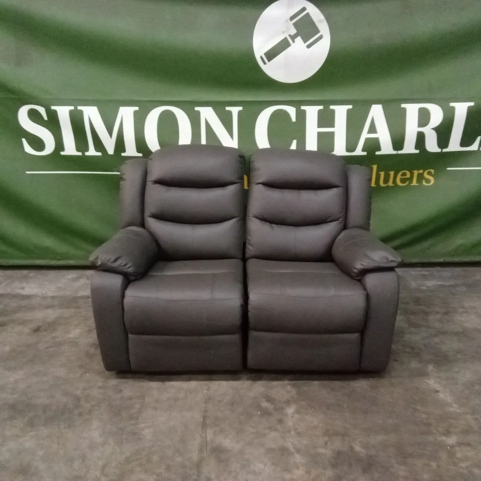 ROTHBURY LUXURY FAUX LEATHER HIGH BACK 2 SEATER MANUAL RECLINER SOFA RRP £629
