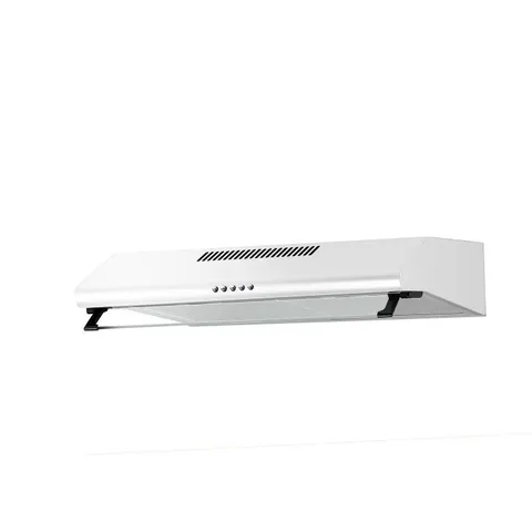 BOXED ELECTRIQ 60CM TOP & REAR VENTING VISOR COOKER HOOD - WHITE