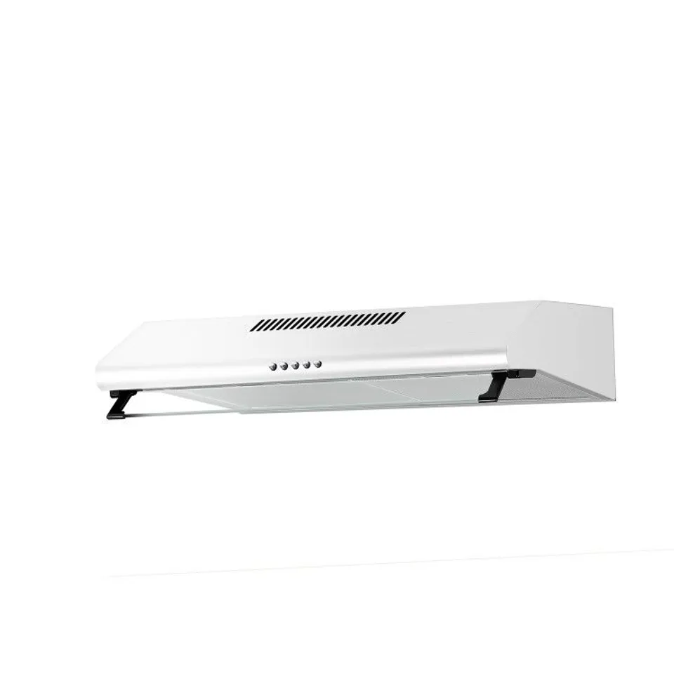 BOXED ELECTRIQ 60CM TOP & REAR VENTING VISOR COOKER HOOD - WHITE