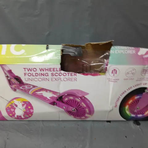 ZINC TWO WHEELED FOLDING SCOOTER UNICORN EXPLORER