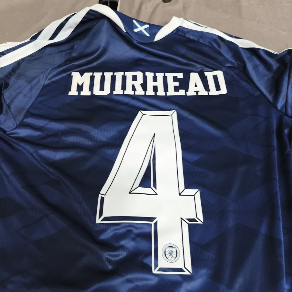 SCOTLAND FC HOME JERSEY - MURIHEAD 4 - SIZE L