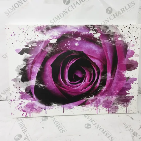'FLOWER PURPLE ROSE' GRAPHIC ART PRINT