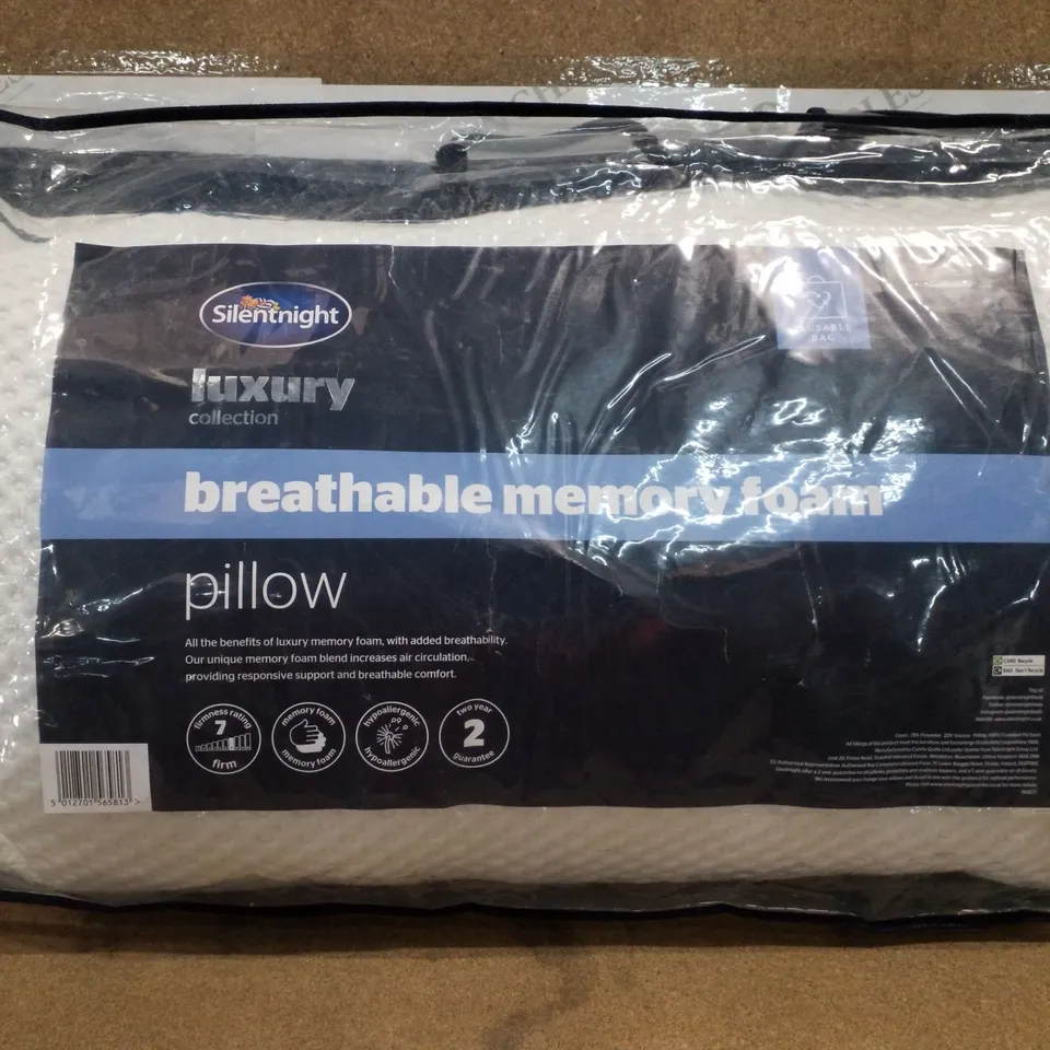 BAGGED SILENTNIGHT BREATHABLE MEMORY FOAM CRUMB PILLOW