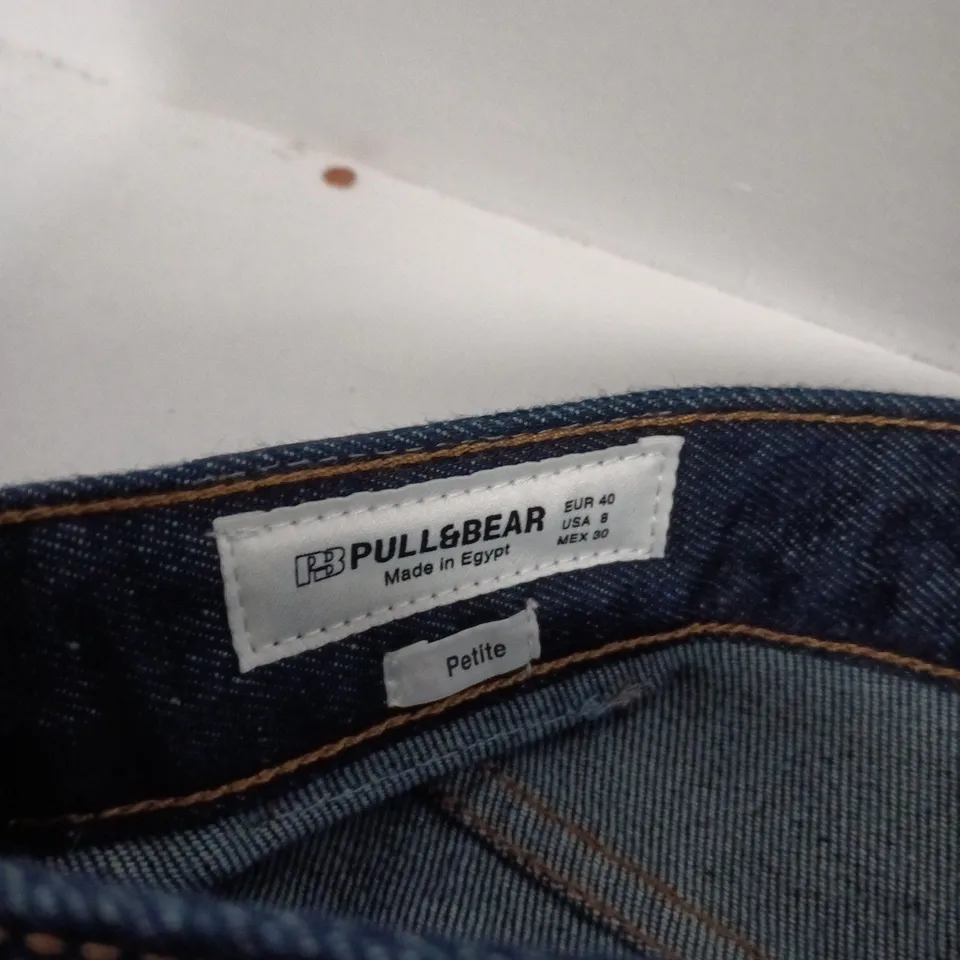 PULL&BEAR WOMEN'S PETITE JEANS – DARK DENIM, EU40 (UK12), US8