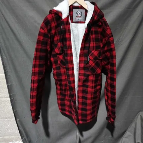 G STREET PLAID FLEECE JACKET – XL
