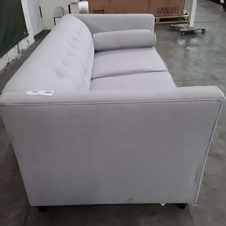 QUALITY DESIGNER ATWORTH 3 SEATER SOFA BED - GREY FABRIC 