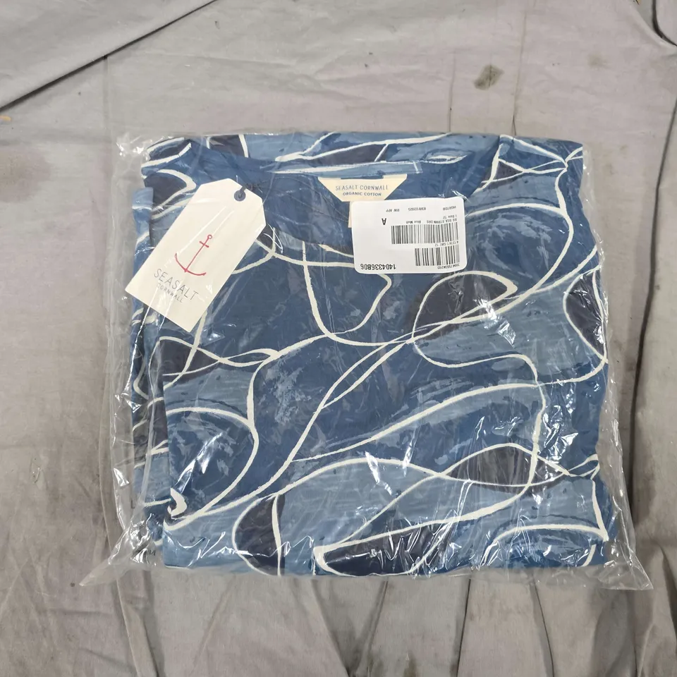 BAGGED SEASALT CORNWALL STRWEN DRESS IN BLUE MULTI - UK 12