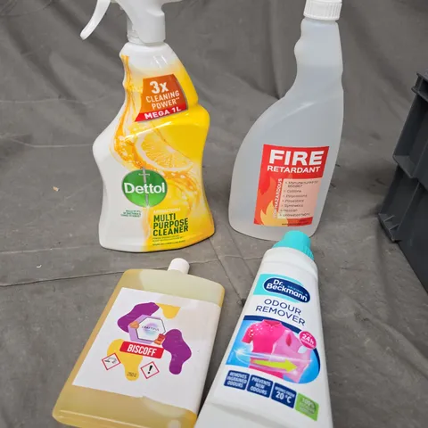 APPROXIMATELY 10 ASSORTED HOUSEHOLD PRODUCTS TO INCLUDE ODOUR REMOVAL, DETTOL CLEANER, FIRE RETARDANT ETC