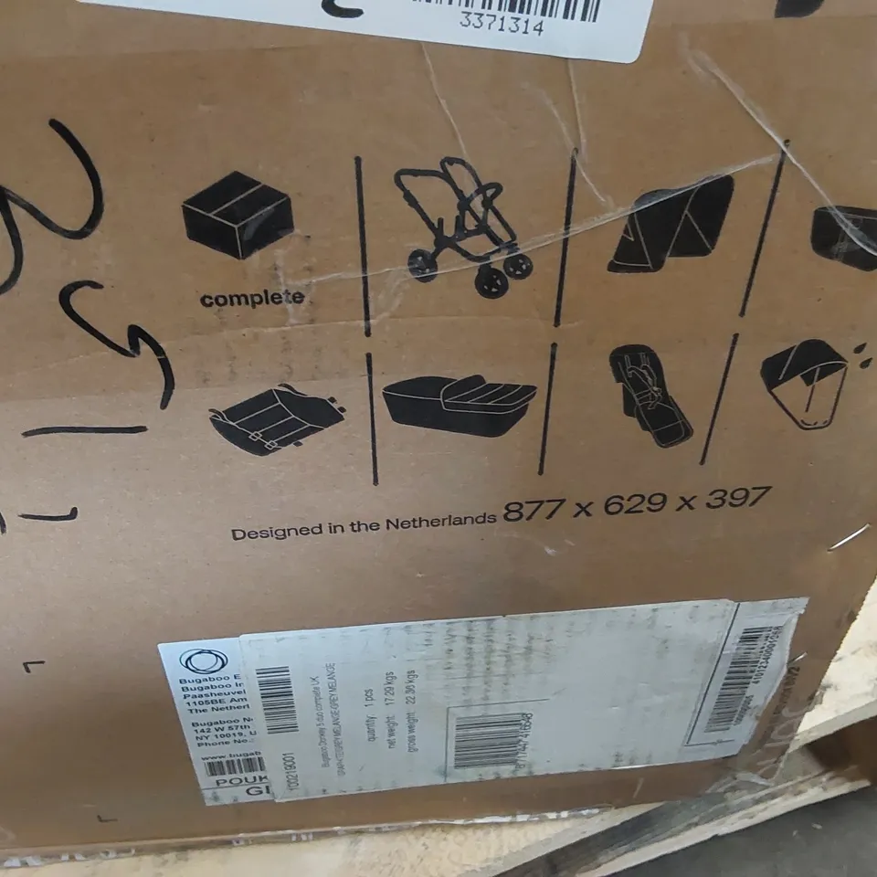 BOXED BUGABOO DONKEY5 TWIN EXTENSION COMPLETE - GREY MELANGE (2 BOXES) RRP £1659.99