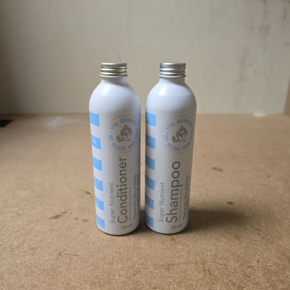 SET OF 2 THE CORNISH SEAWEED BATH CO ITEMS: SHAMPOO + CONDITIONER (280ML)
