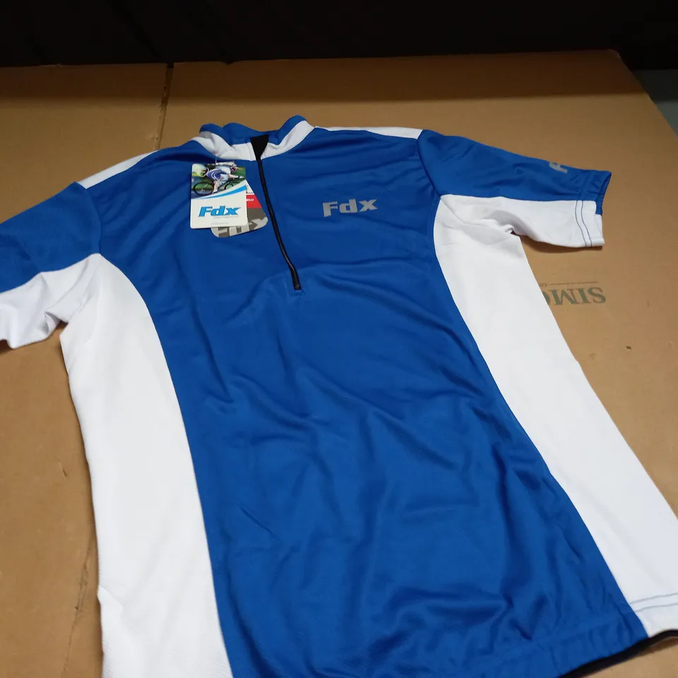 FDX CYCLING SHIRT IN BLUE/WHITE - XS