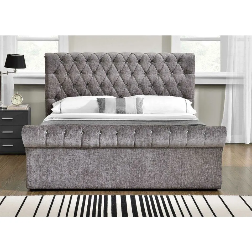 MILO KINGSIZE UPHOLSTERED OTTOMAN BED 3 BOXES