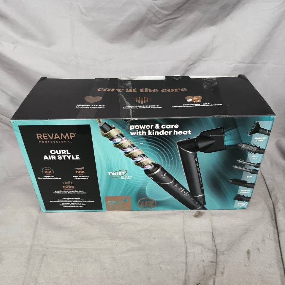 REVAMP PROFESSIONAL CURL AIR STYLE HAIR STYLER WITH ATTACHMENTS – BOXED