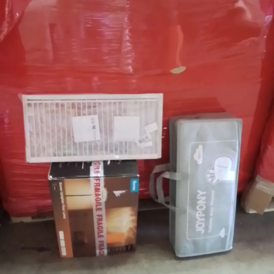PALLET OF ASSORTED HOUSEHOLD GOODS AND PRODUCTS TO INCLUDE;PLAYMAT,GOVEE LIGHT,DISH RACK