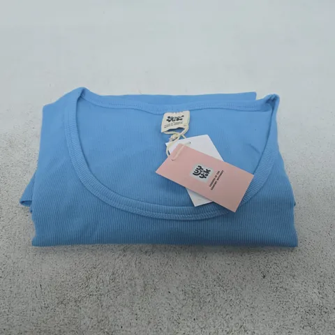 LUCY & YAK VITA ORGANIC COTTON – BLUE – SIZE M