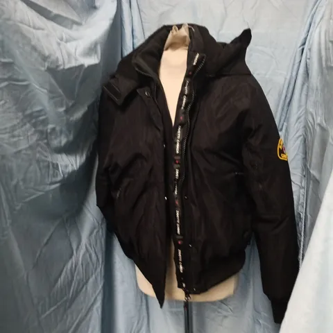 ZAVETTI CANADA BLACK PARKA JACKET – UK SIZE L