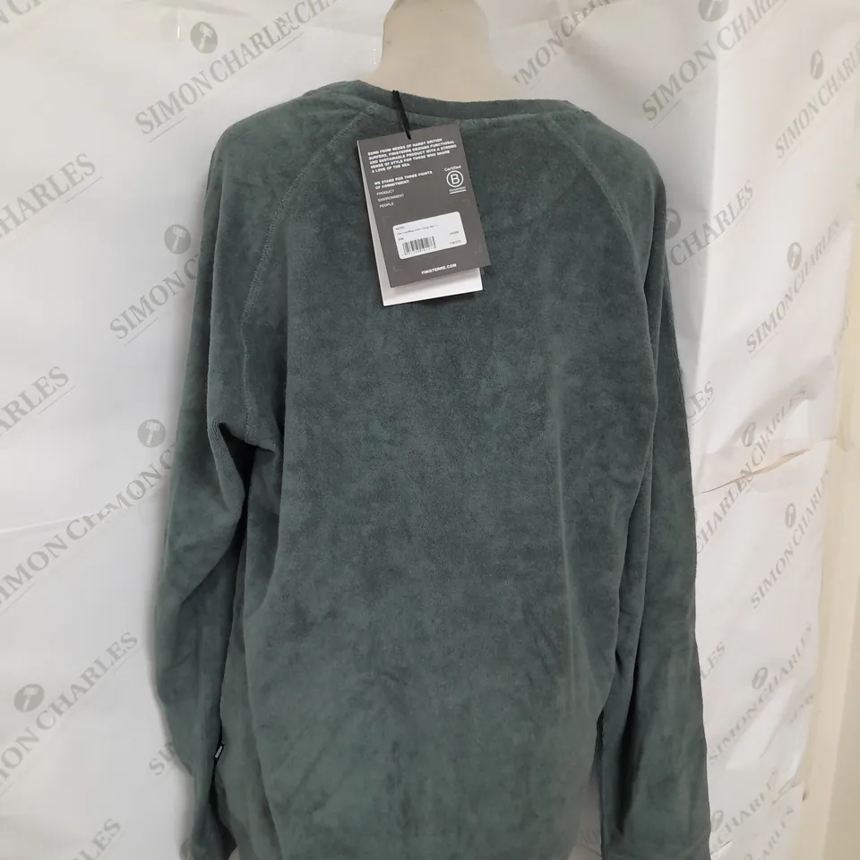 FINISTERRE OTIS TOWELLING CREW NECK IN DEEP SEA SIZE L