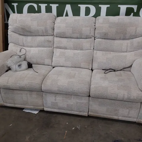 QUALITY BRITISH DESIGNER G PLAN MALVERN POWER RECLINING THREE SEATER SOFA LYDIA LINEN FABRIC 