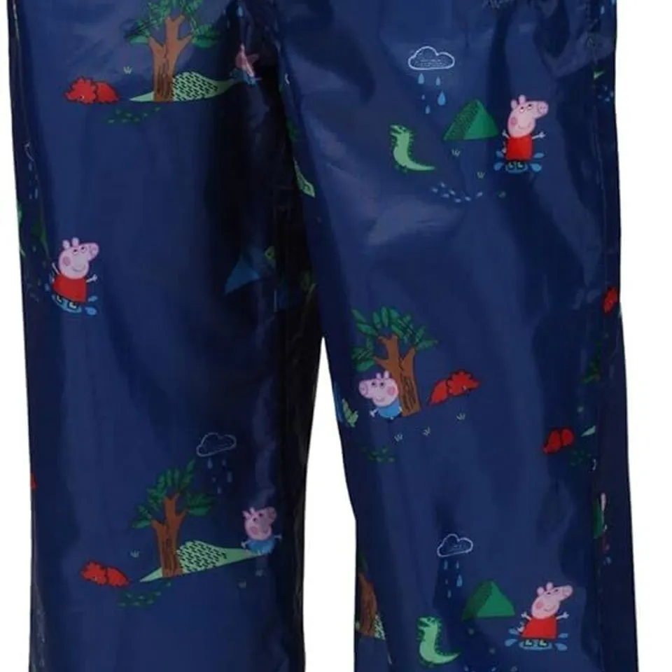 BRAND NEW REGATTA KID' PEPPA PIG PACK-IT OVER TROUSERS IN NEW ROYAL SIZE 18-24M