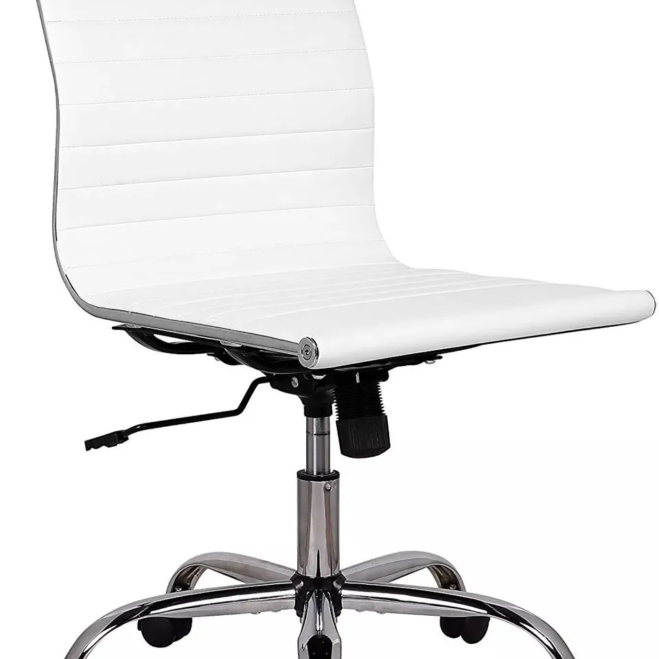 BOXED PORTHOS HOME ADJUSTABLE JAYME OFFICE CHAIR - WHITE PU LEATHER