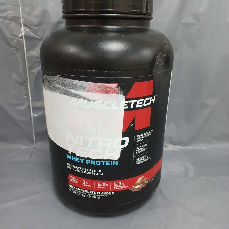 MUSCLETECH NITRO TECH WHEY PROTEIN POWDER MILK CHOCOLATE FLAVOUR 1.81KG